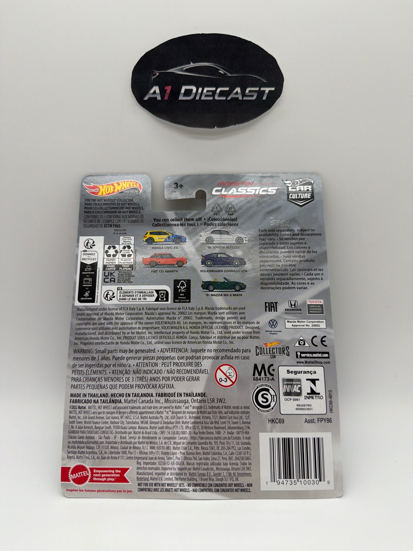 Hot Wheels Premium Car Culture Modern Classics ‘98 Toyota Altezza Chase