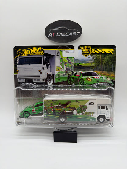 Hot Wheels Premium Car Culture Team Transport Porsche 911 GT3 R (992) and Fleet Flyer