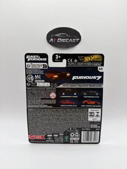 Hot Wheels Premium Fast & Furious 1970 Custom Plymouth Roadrunner