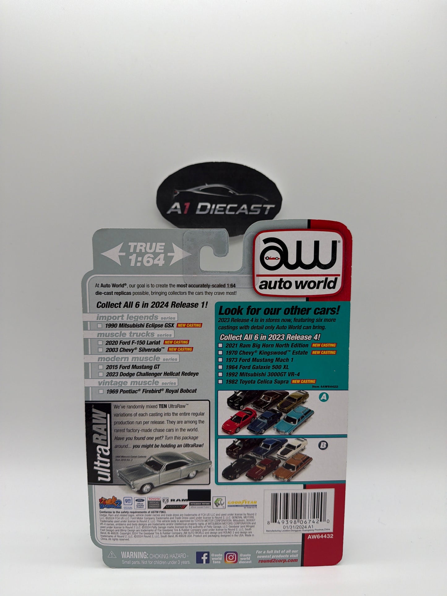 Auto World Premium 2023 Dodge Challenger Hellcat Redey • Black Ghost Edition