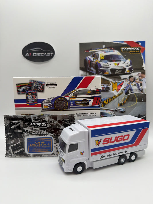 Tarmac Hobby 64 Audi R8 LMS eco II Macau GT Cup - FIA GT World Cup 2024 With 1 Pack of Tarmac Cards Included and Small Poster