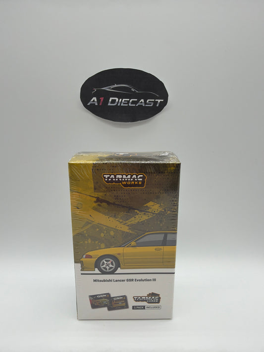 Tarmac Works Global 64 Mitsubishi Lancer GSR Evolution II : Tarmac Cards 1 Pack Included