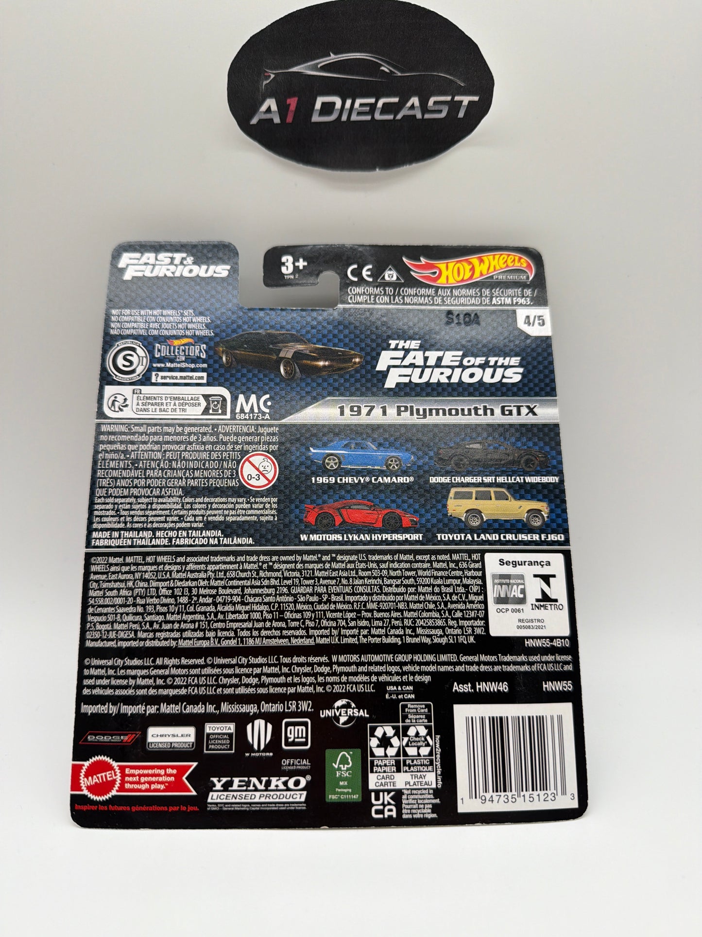 Hot Wheels Premium Fast & Furious 1971 Plymouth GTX