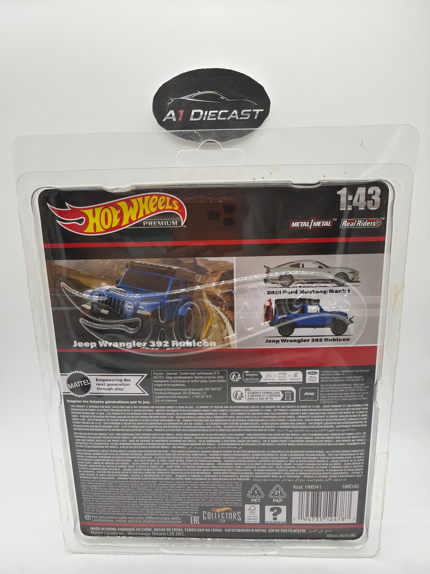 Hot Wheels Premium 1:43 Jeep Wrangler 392 Rubicon