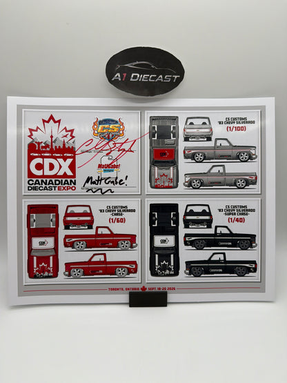 Canadian Diecast Expo CS Custom ‘83 Chevy Silverado Set of 3 (Regular, Chase, Super Chase)