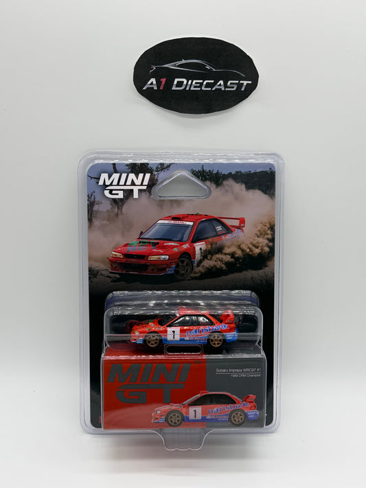 Mini GT Subaru Impreza WRC97 #1 1999 DRM Champion    MGT01140-BL