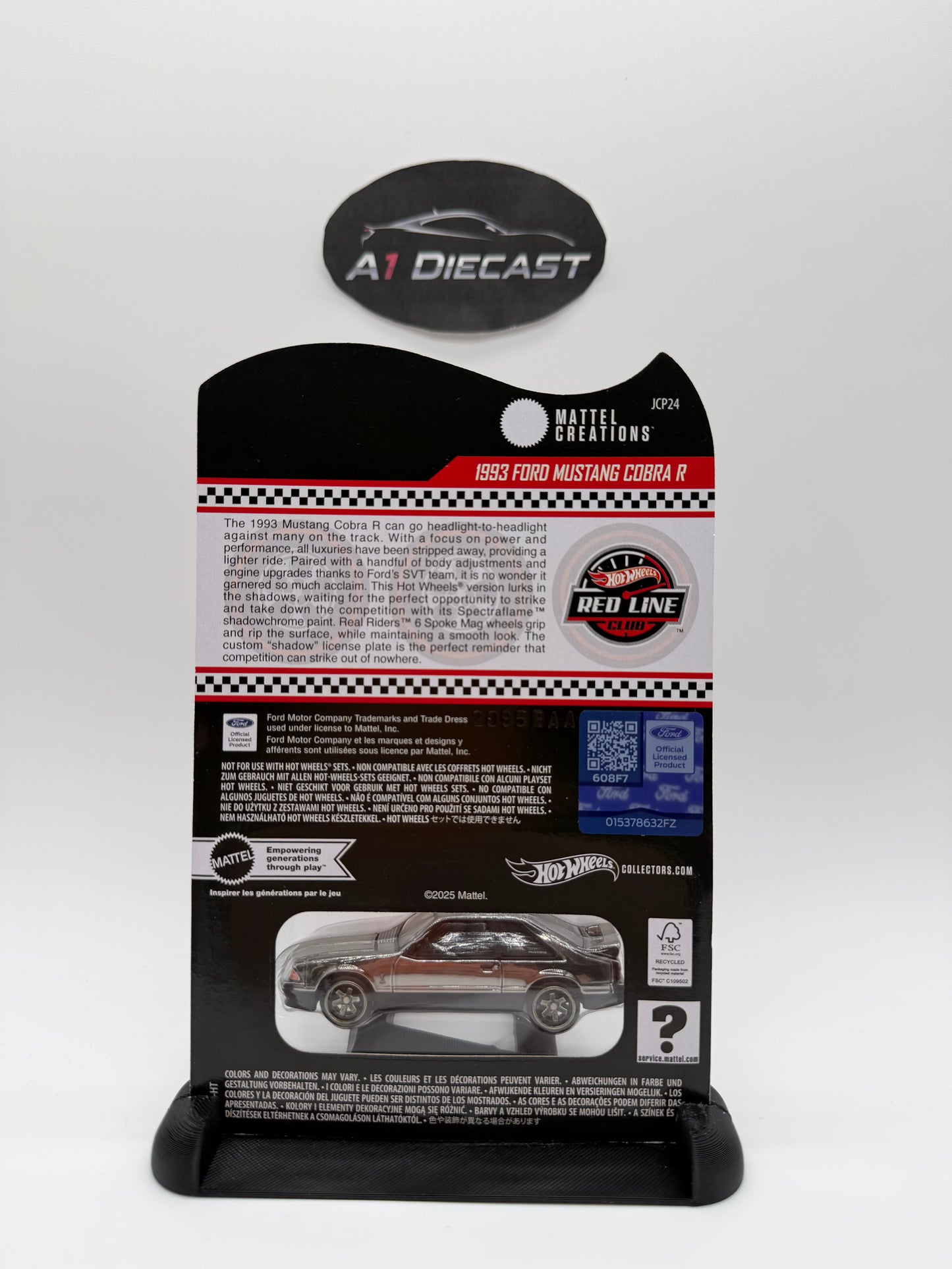 Hot Wheels Red Line Club 1993 Ford Mustang Cobra R