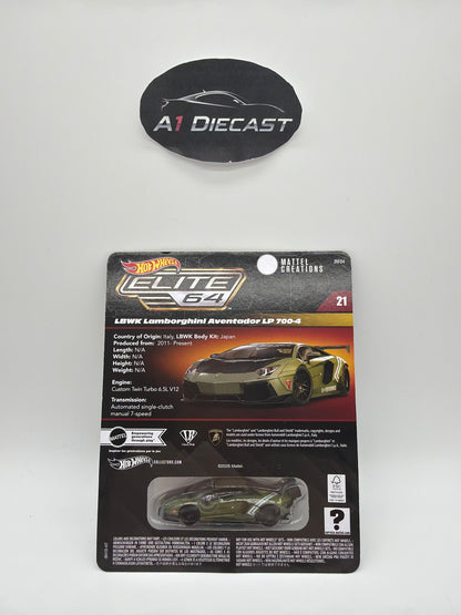 Hot Wheels Elite 64 LBWK Lamborghini Aventador LP 700-4