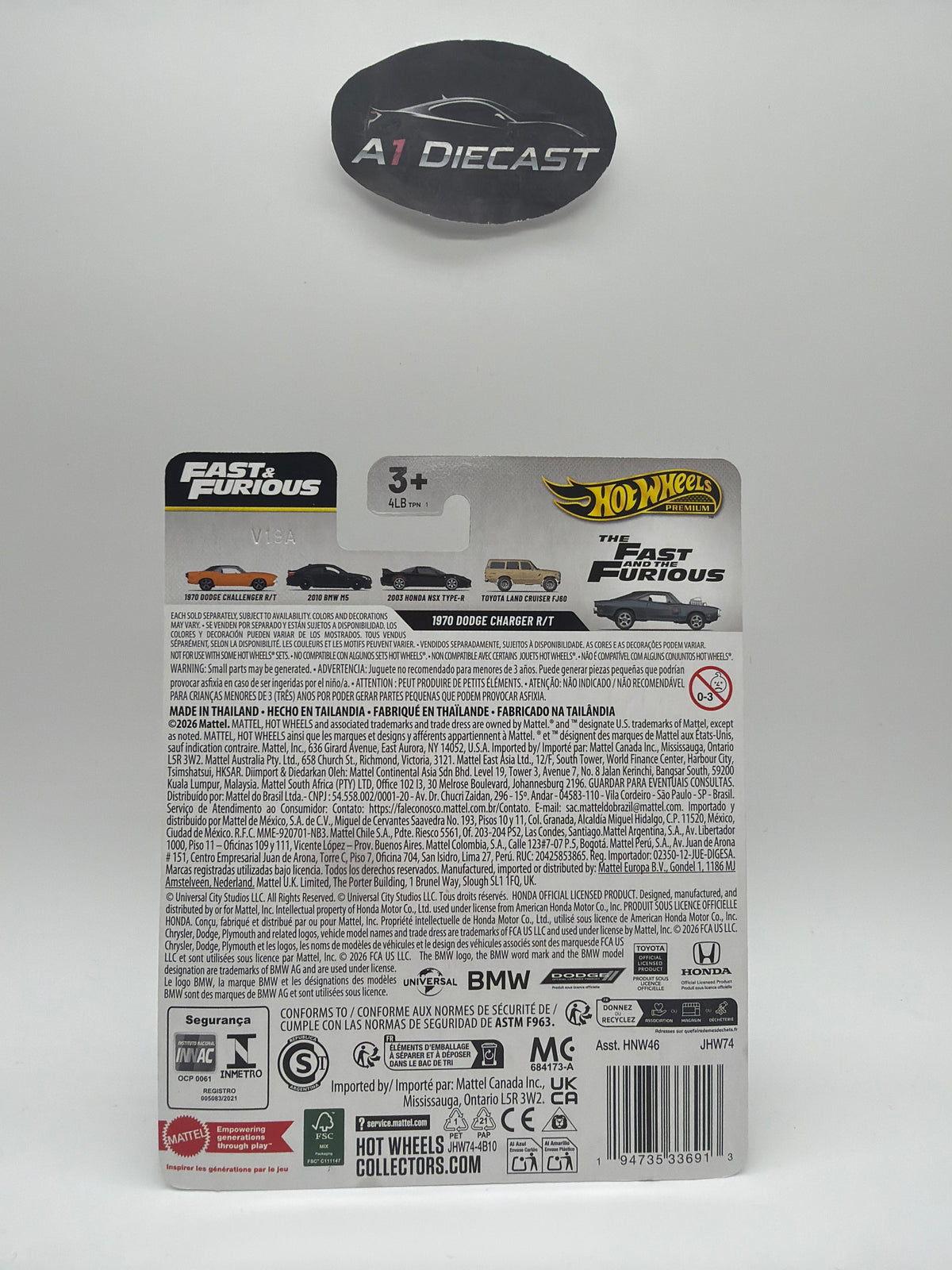 Hot Wheels Premium Fast & Furious 1970 Dodge Charger R/T