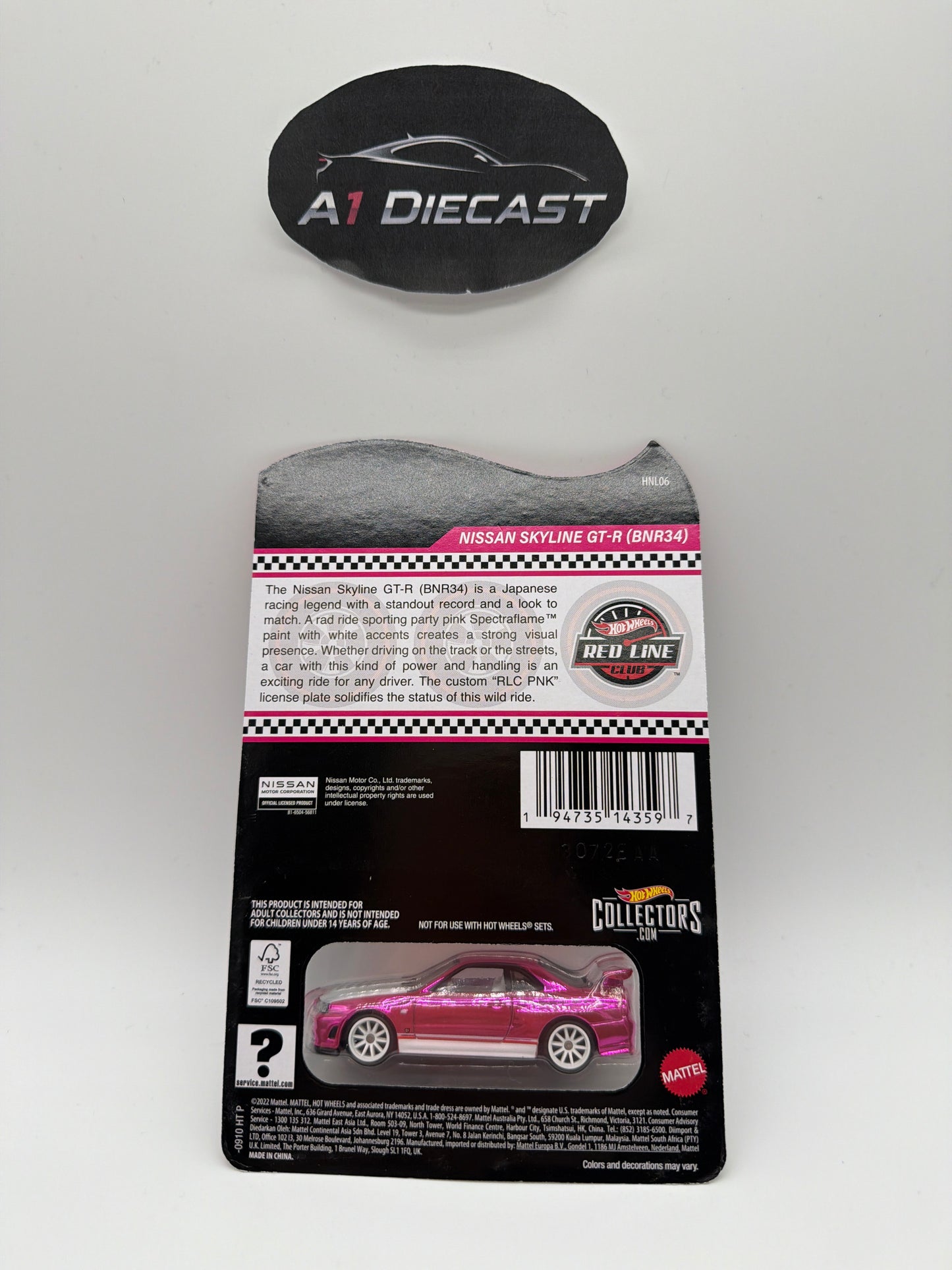 Hot Wheels Red Line Club Nissan Skyline GT-R (BNR34)