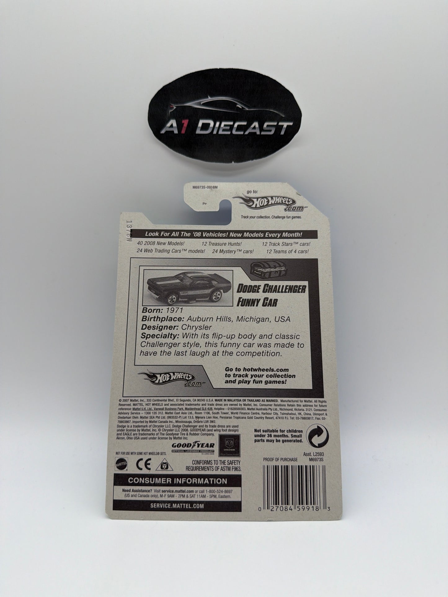 Hot Wheels Dodge Challenger Funny Car Super Treasure Hunt