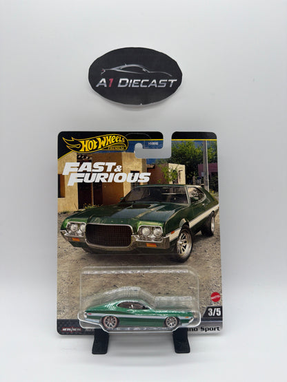 Hot Wheels Premium Fast & Furious 1972 Ford Gran Torino Sport