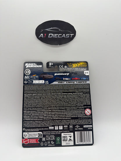 Hot Wheels Premium Fast & Furious 1987 Chevy Caprice