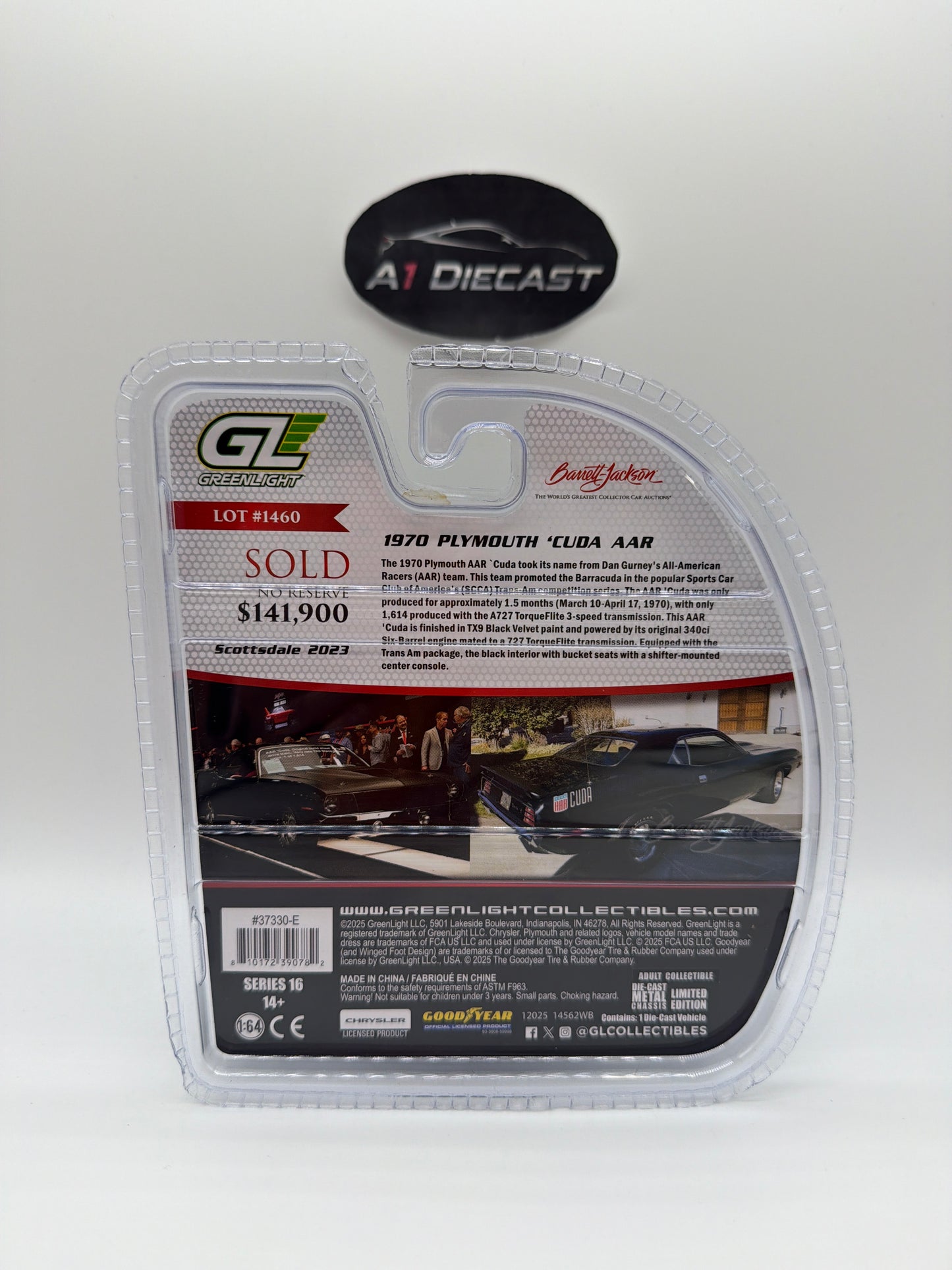 Greenlight Barrett-Jackson 1970 Plymouth ‘Cuda AAR Chase