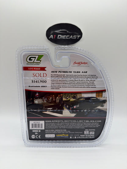 Greenlight Barrett-Jackson 1970 Plymouth ‘Cuda AAR Chase