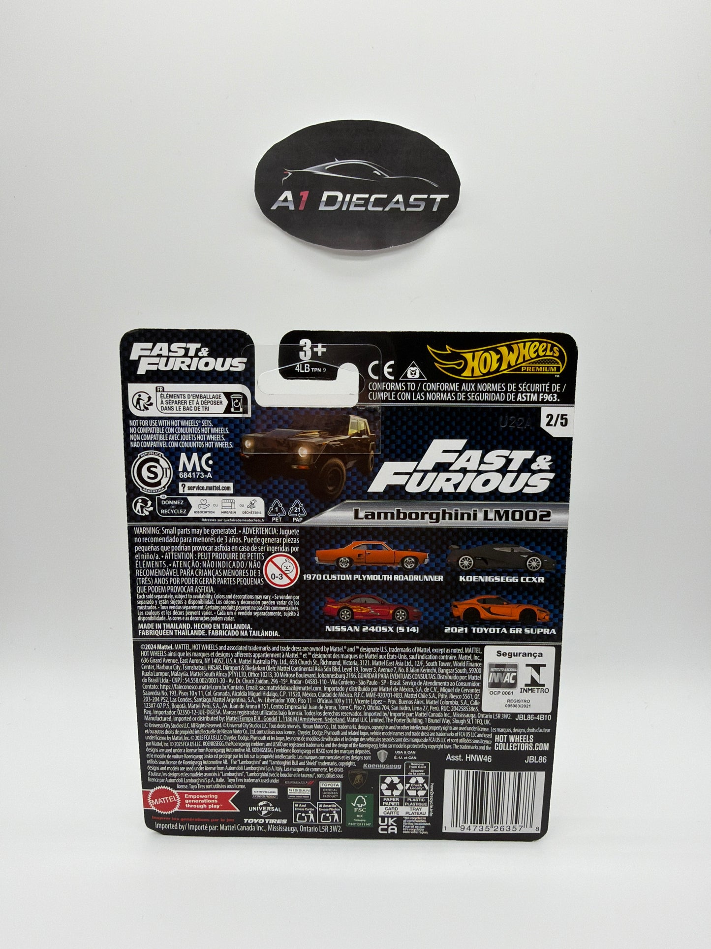 Hot Wheels Premium Fast & Furious Lamborghini LM002