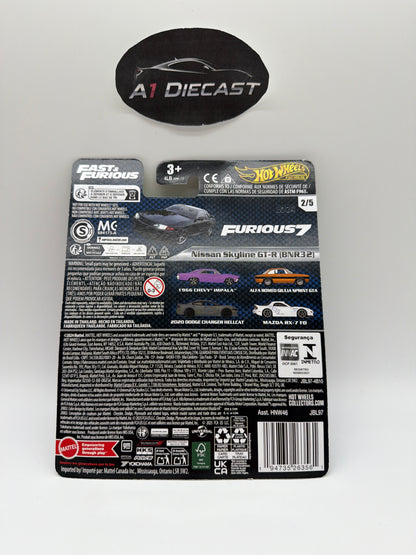 Hot Wheels Premium Fast & Furious Nissan Skyline GT-R (BNR32)