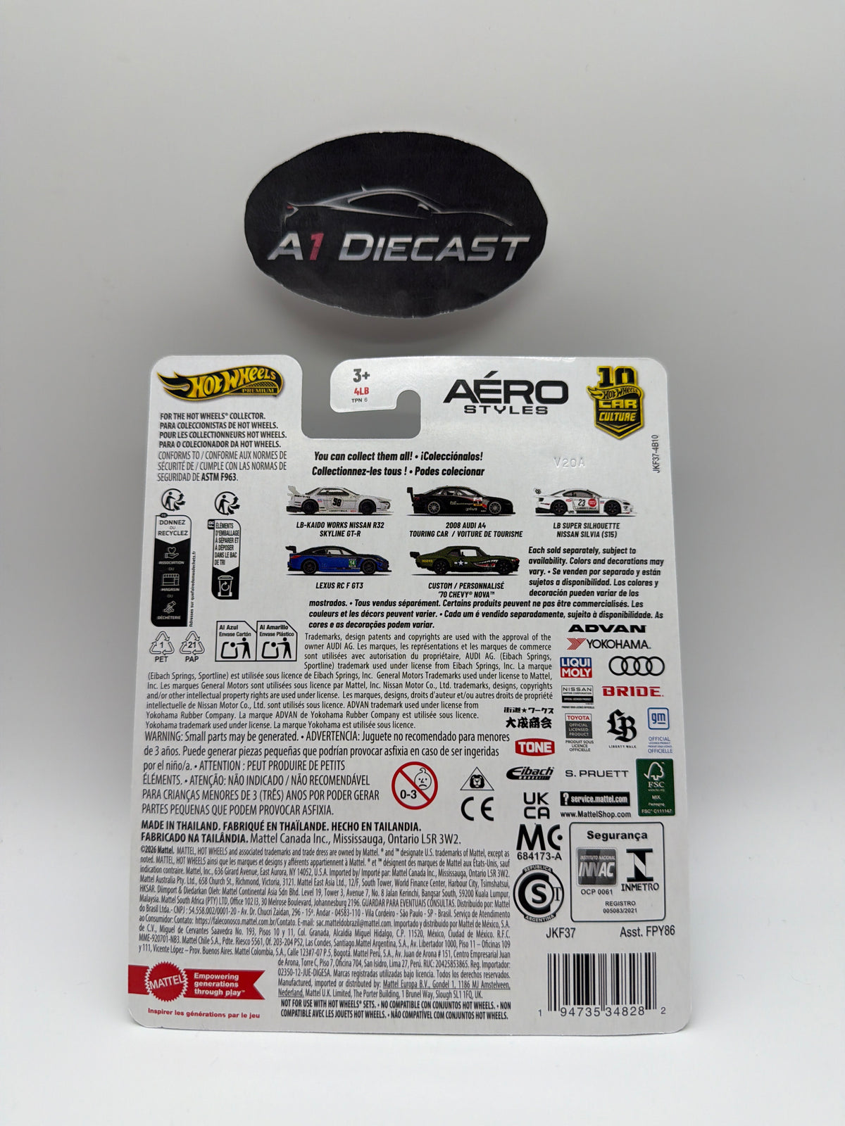 Hot Wheels Premium Car Culture Aéro Styles Custom / Personnalisé ‘70 Chevy Nova
