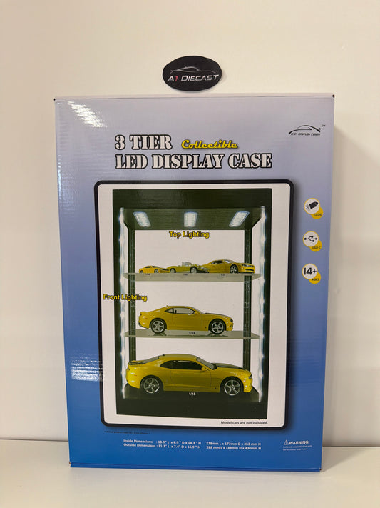 K.C. Display Cases Tier Collectible LED Display Case