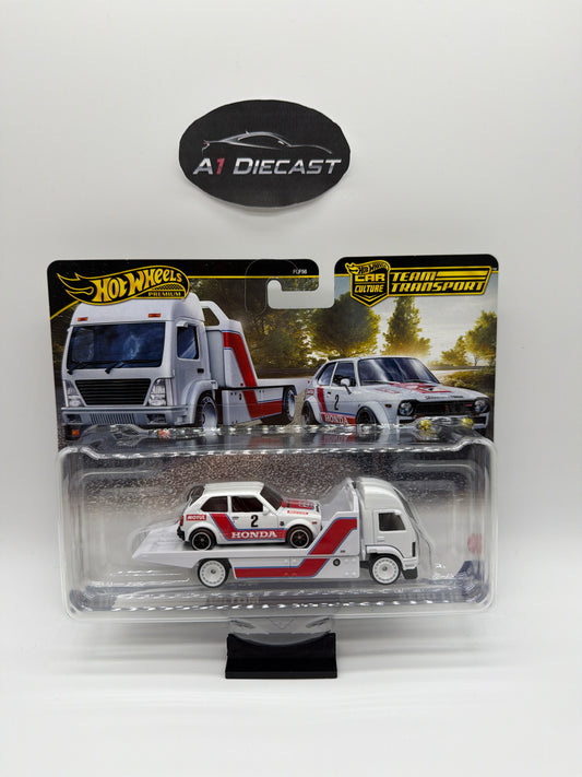 Hot Wheels Premium Car Culture Team Transport ‘73 Honda Civic Custom & Aero Lift
