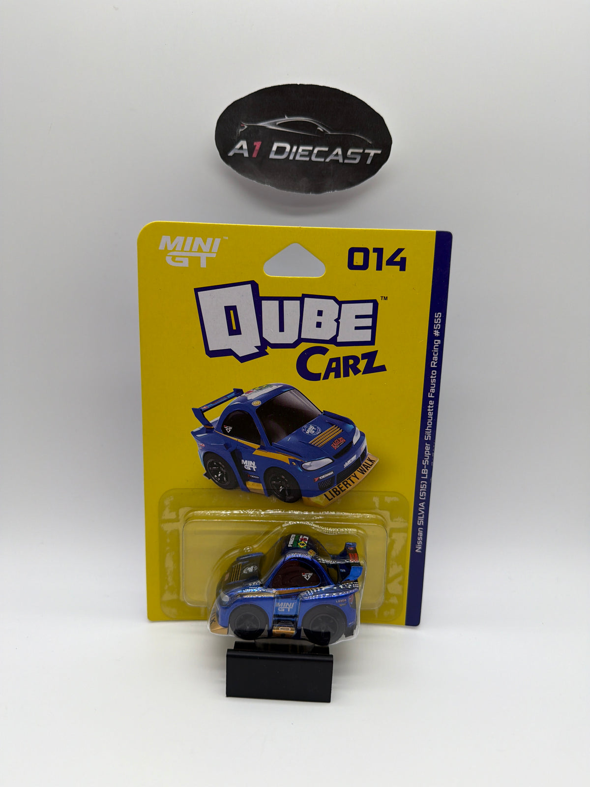 Mini GT Qube Carz Nissan Silvia (S15) LB-Super Silhouette Fausto Racing #555