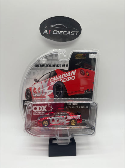 Greenlight Xclusive Dinner car Nissan Skyline R34 GT-R 1 of 400 Canadian Diecast Expo