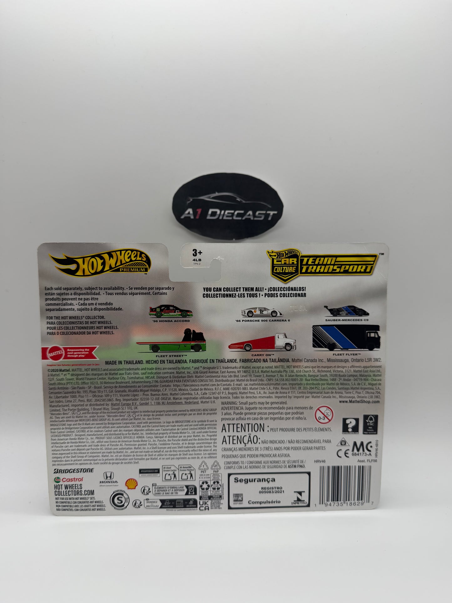 Hot Wheels Premium Car Culture Team Transport ‘96 Honda Accord & Fleet Street