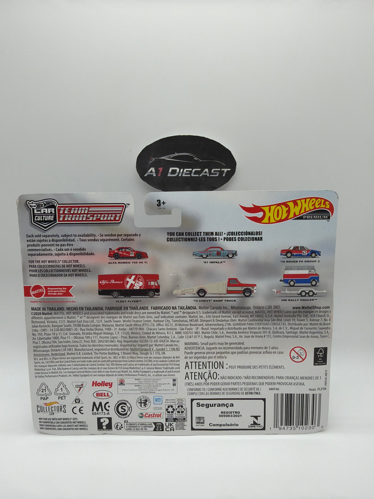 Hot Wheels Premium Car Culture Team Transport ‘61 Impala & ‘72 Chevy Ramp Truck