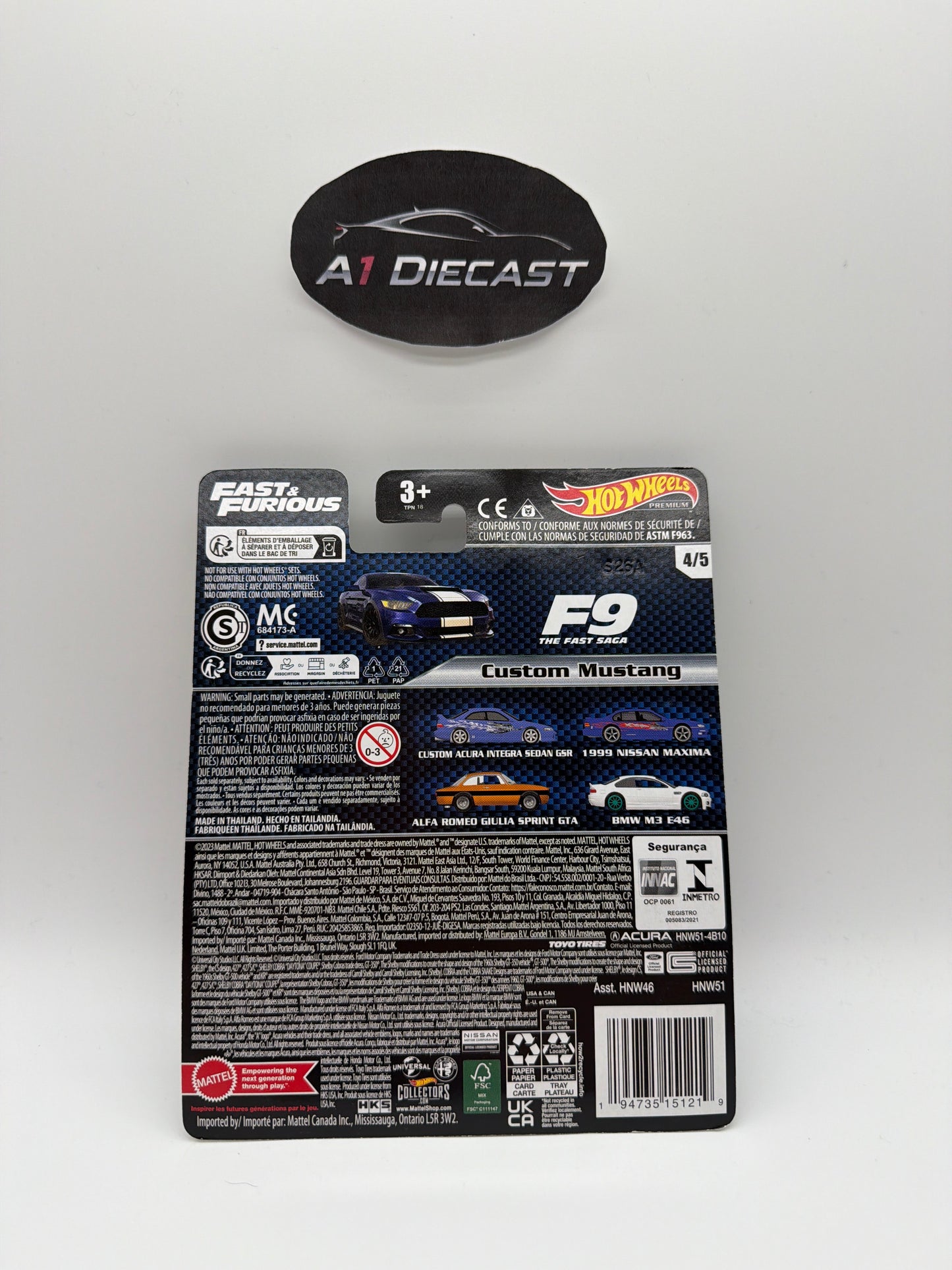 Hot Wheels Premium Fast & Furious Custom Mustang