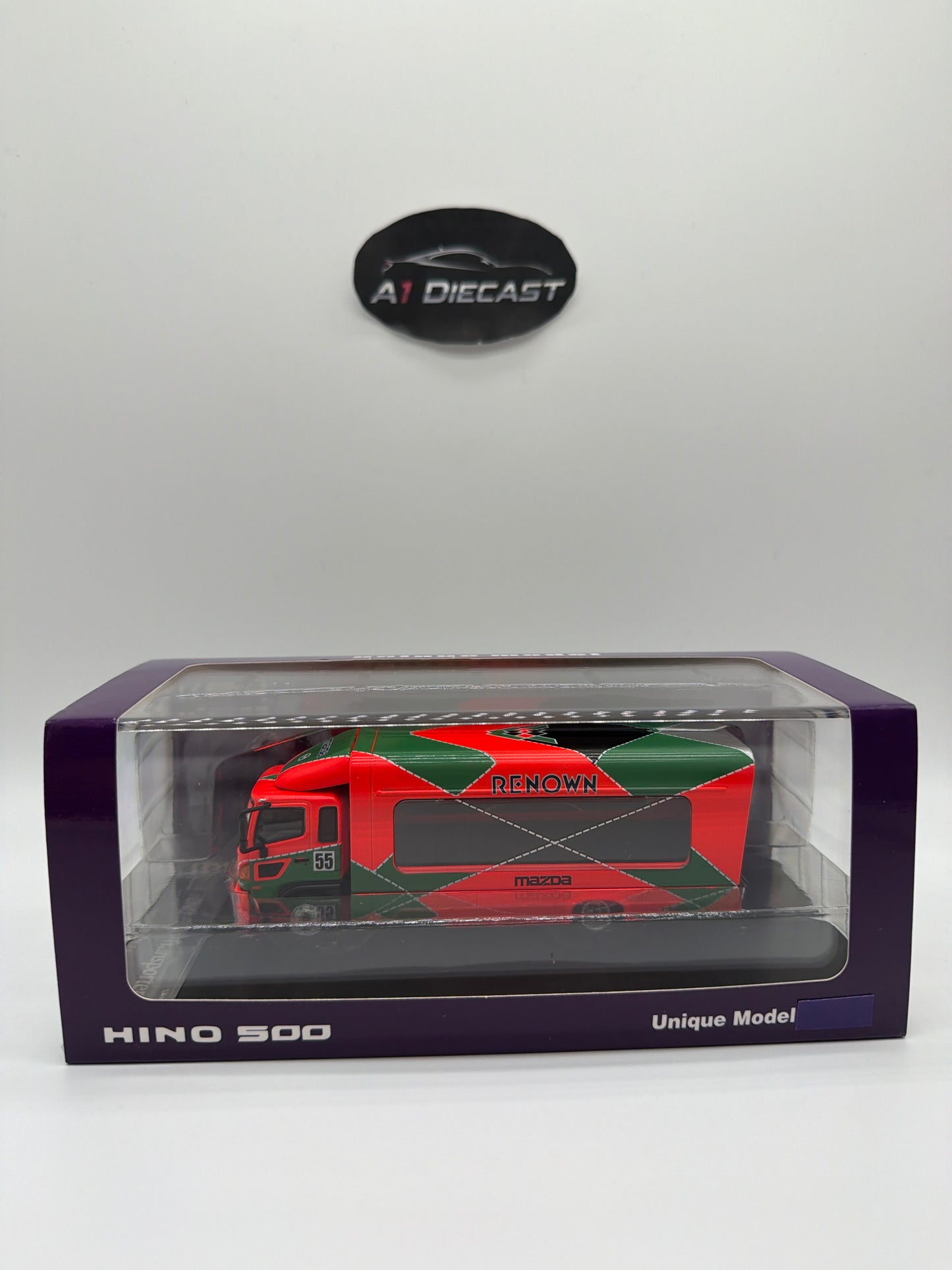 Unique Models x Tiny Hino 500 Transporter Mazda Renown