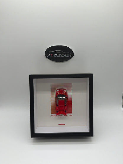 Findassically The Frame For Diecast Model Car Red Countach
