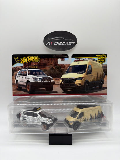 Hot Wheels Premium Car Culture ‘05 Toyota Land Cruiser Prado & Mercedes-Benz Sprinter Tourer