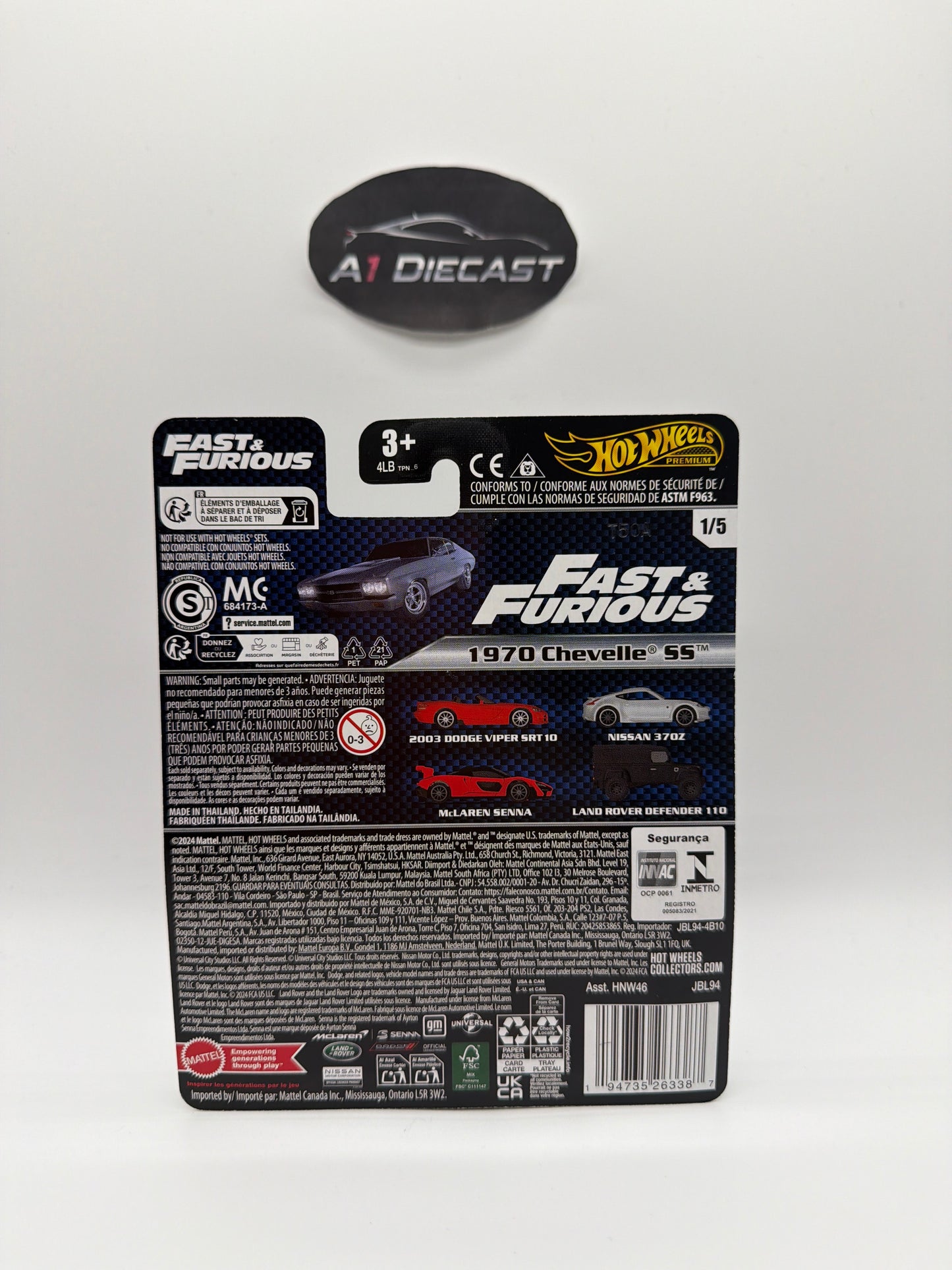 Hot Wheels Premium Fast & Furious 1070 Chevelle SS