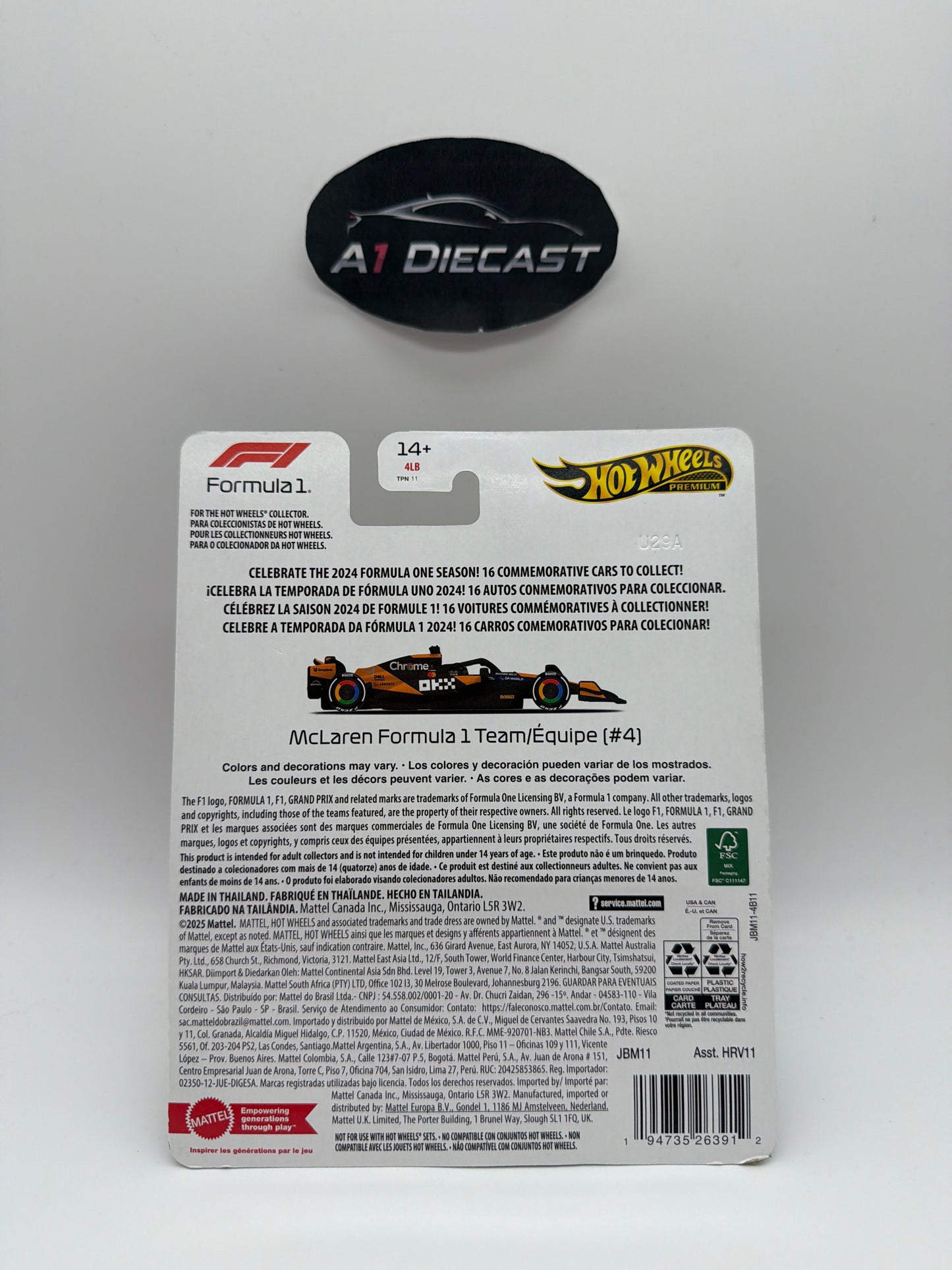 Hot Wheels Premium McLaren Formula 1 Team/Équipe (#4)