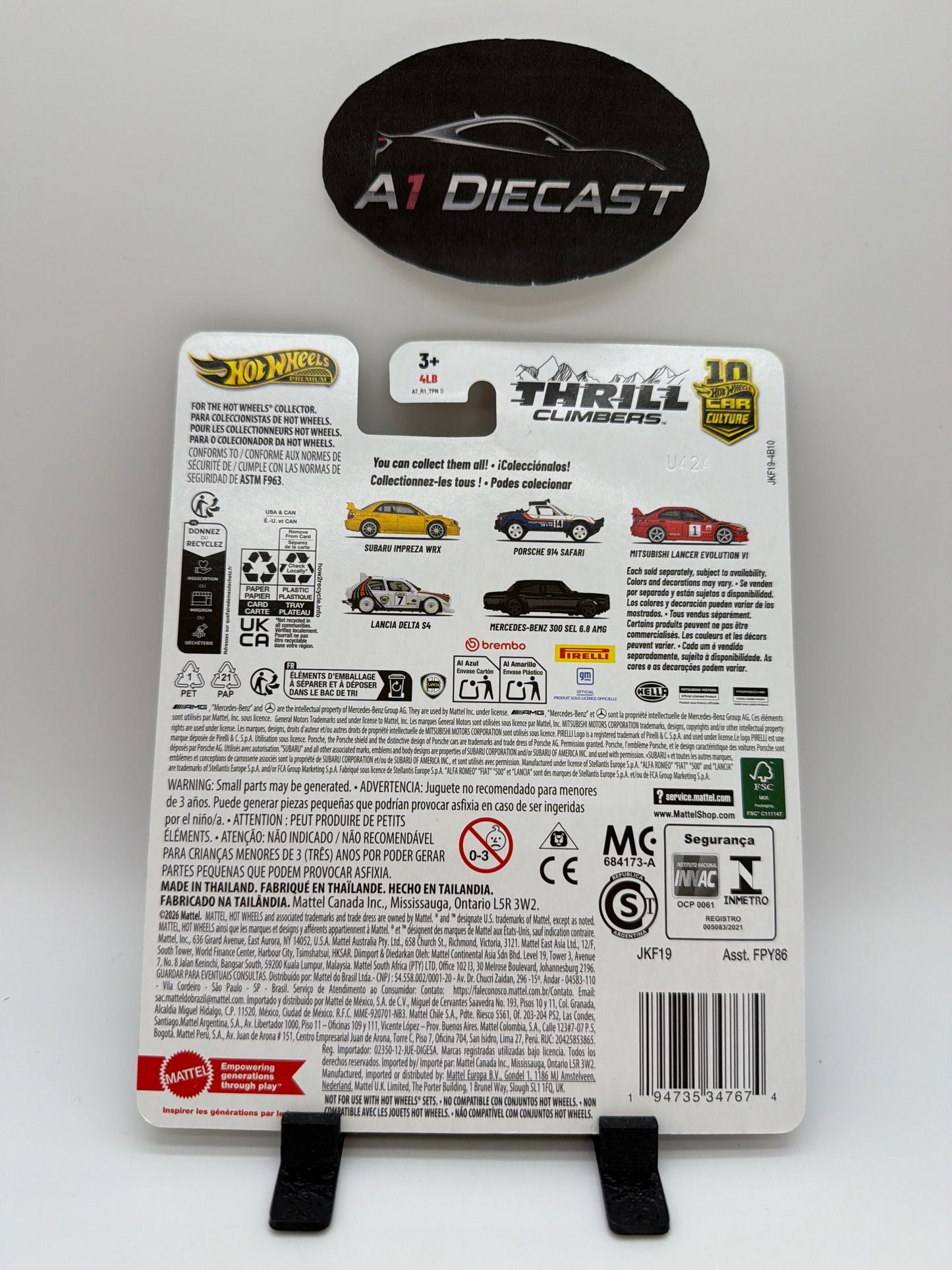Hot Wheels Premium Car Culture Thrill Climbers Mitsubishi Lancer Evolution VI