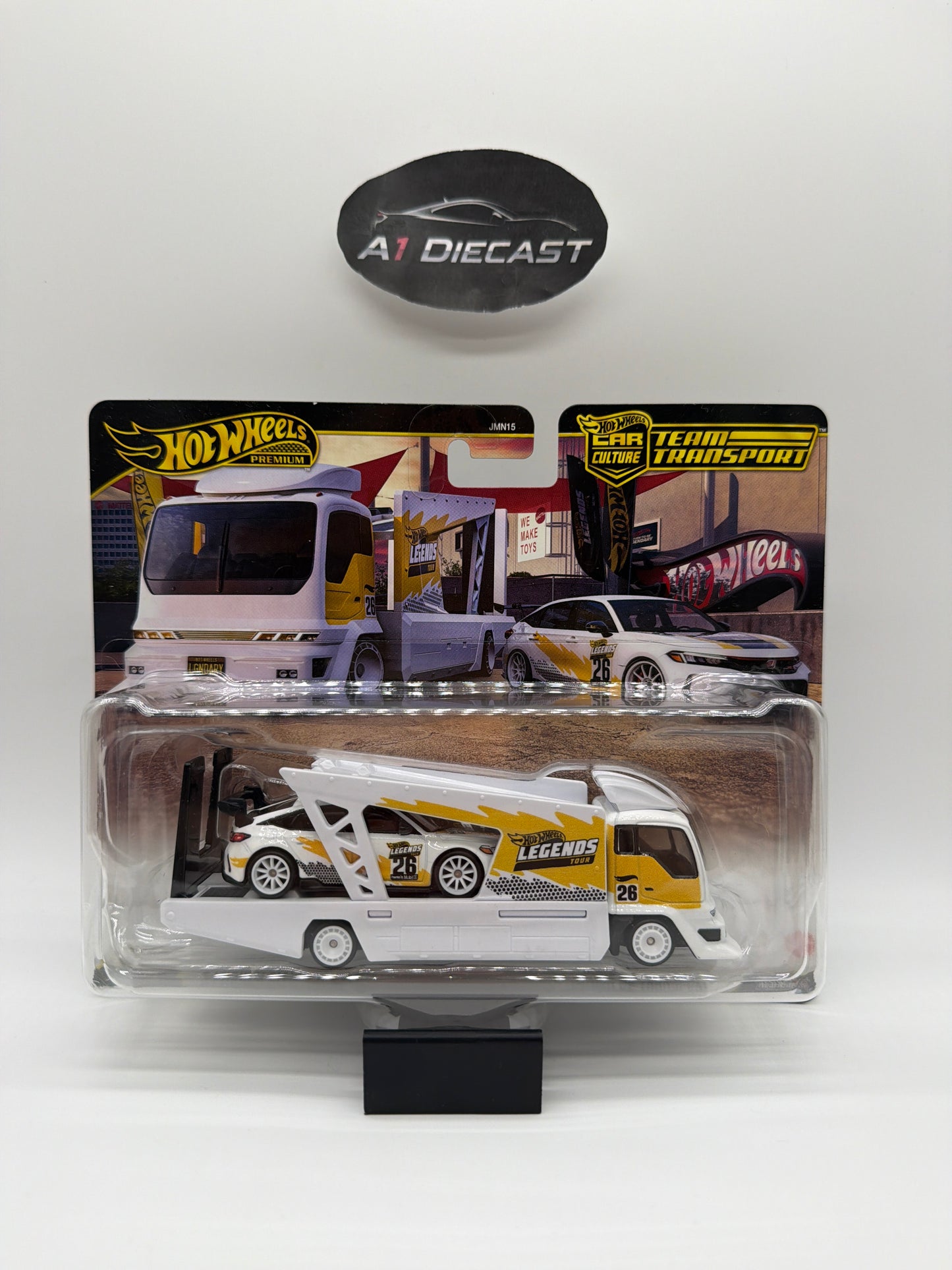 Hot Wheels Premium Car Culture Team Transport’24 Honda Civic Type R & Kousoku Hauler Camion de Transport Legends Tour