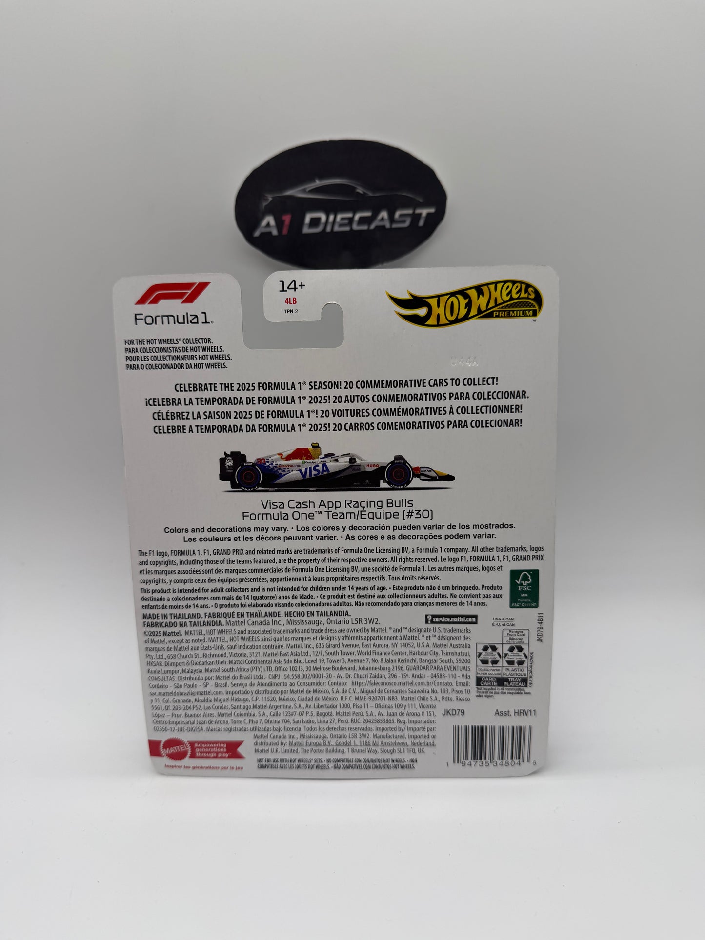 Hot Wheels Premium Visa Cash App Racing Bulls Formula One Team (#30)